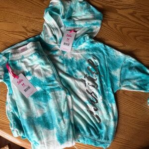 Justice soft fleece hoodie & joggers